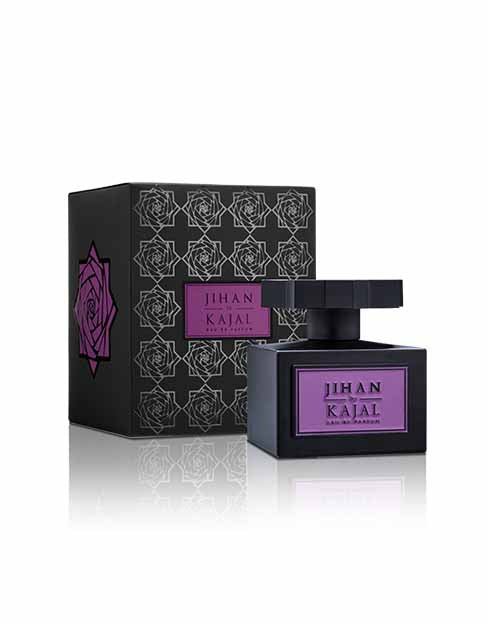 Bottle & Box of Jihan by Kajal EDP 100ml.  A new niche fragrance part of the Warde Collection.