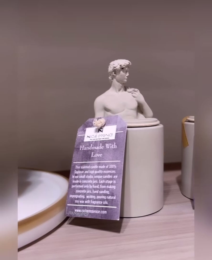 
            
                Load and play video in Gallery viewer, Niche Essence Greek Sculpture Scented Soy Candle
            
        